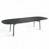 Mesa con cantos redondeados Coral Beach de Fiam. Mesas de vidrio para comedor y salón.