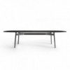 Mesa con cantos redondeados Coral Beach de Fiam. Mesas de vidrio para comedor y salón.