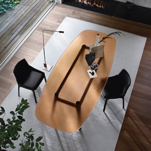 Mesa Magma de Fiam. Mesas modernas de cristal para comedores o salones.
