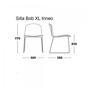 Silla Bob XL trineo de Ondarreta. Sillas modernas.