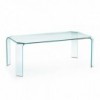Mesa rectangular Ragno de Fiam. Mesas modernas de cristal para comedor.