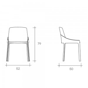 Silla Plié de Fiam. Sillas de diseño moderno para comedor. Sillas tapizadas.