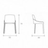 Silla Plié de Fiam. Sillas de diseño moderno para comedor. Sillas tapizadas.