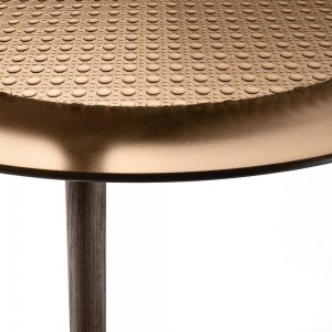 Mesa centro Cannage de Fiam con tapa de cristal. Mesas auxiliares modernas.