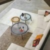 Mesa centro Cannage de Fiam con tapa de cristal. Mesas auxiliares modernas.