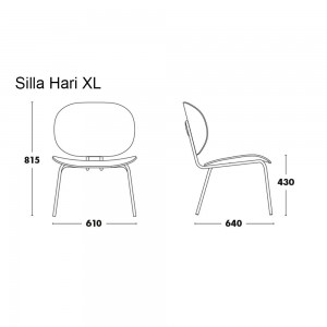 Butaca Hari Lounge tapizada Ondarreta