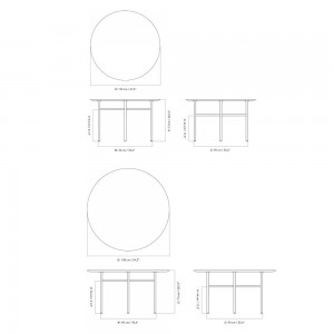 Mesa Snaregade Round de Menu. Mesas modernas.