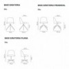 Silla giratoria metálica de diseño Aleta para espacios públicos Viccarbe.