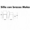 Sillón Moka Ondarreta. Sillas modernas. Sillas de interior.