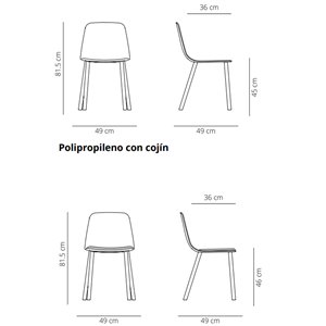 Silla Maarten plástico. Mobilario de diseño moderno ideal para interiores.