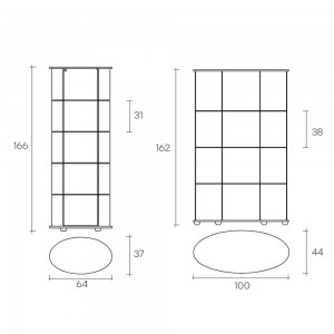 Vitrina Palladio de Fiam. Muebles modernos italianos. Vitrinas diseño.
