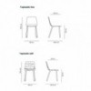 Silla Maarten tapizada. Mobilario moderno ideal para interiores. Patas de madera