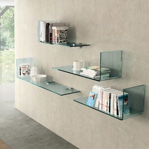 Estante Rialto L de Fiam. Muebles modernos italianos. Repisa de pared.