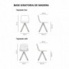Silla Maarten tapizada base giratoria madera Viccarbe para interiores.
