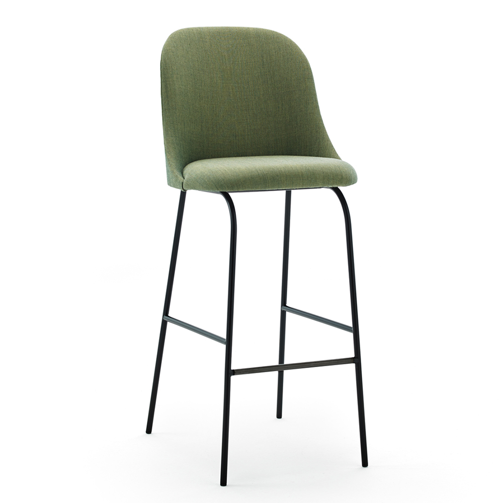 Taburete bar de diseño Aleta para espacios públicos de diseño Viccarbe.