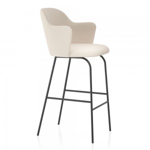 Taburete bar de diseño Aleta para espacios públicos de diseño Viccarbe.