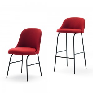 Taburete bar de diseño Aleta para espacios públicos de diseño Viccarbe.