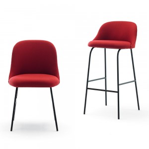 Taburete bar de diseño Aleta para espacios públicos de diseño Viccarbe.