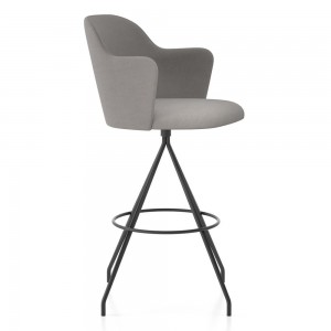 Taburete bar de diseño Aleta para espacios públicos de diseño Viccarbe.