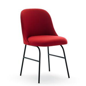 Silla con base metálica de diseño Aleta para espacios públicos de Viccarbe.