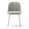 Silla con base metálica de diseño Aleta para espacios públicos de Viccarbe.