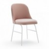 Silla con base metálica de diseño Aleta para espacios públicos de Viccarbe.