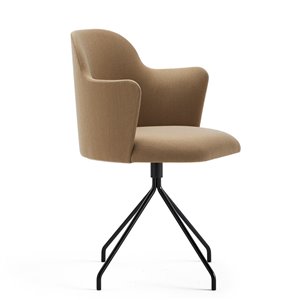 Sillón con base metálica de diseño Aleta para espacios públicos de Viccarbe.