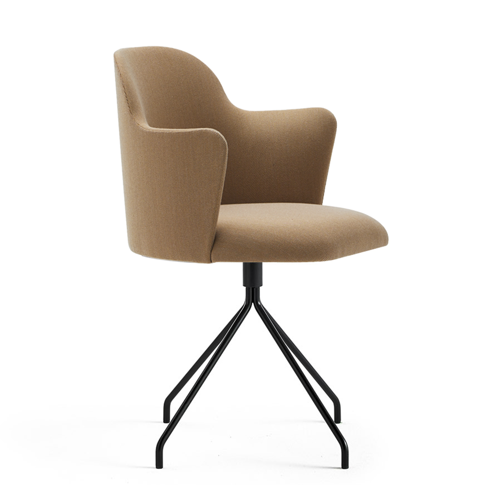 Sillón con base metálica de diseño Aleta para espacios públicos de Viccarbe.
