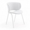 Silla Funda con base metálica de Viccarbe. Diseño ideal para espacios interiores. 