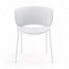 Silla Funda con base metálica de Viccarbe. Diseño ideal para espacios interiores. 