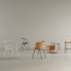 Silla Funda con base metálica de Viccarbe. Diseño ideal para espacios interiores. 