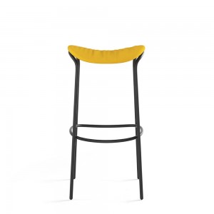Taburete Funda fijo tapizado con base de acero. Ideal para interiores.