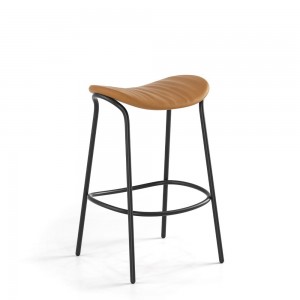 Taburete Funda fijo tapizado con base de acero. Ideal para interiores.