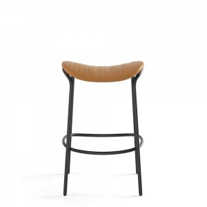 Taburete Funda fijo tapizado con base de acero. Ideal para interiores.