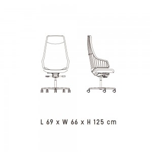 Silla ejecutivo Italia IT1/IT2 de Luxy. Sillas de oficina. Sillas ejecutivas modernas.