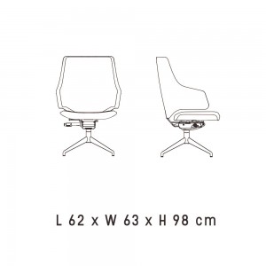 Silla ejecutivo Italia IT8/IT9 de Luxy. Sillas ejecutivas moderna para oficina.
