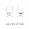 Silla ejecutivo Italia IT8/IT9 de Luxy. Sillas ejecutivas moderna para oficina.