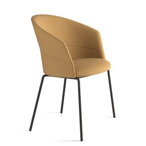 Sillón tapizado Copa patas metálicas de Viccarbe. Mobiliario de diseño.