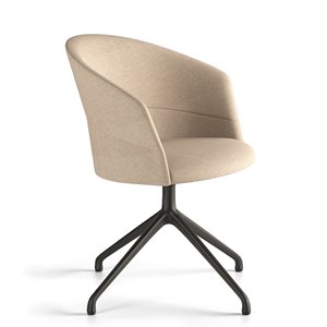 Sillón tapizado Copa base giratoria de Viccarbe. Mobiliario de diseño.