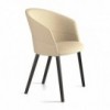Sillón tapizado Copa patas madera de Viccarbe. Mobiliario de diseño moderno.