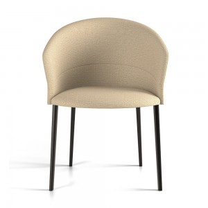 Sillón tapizado Copa patas madera de Viccarbe. Mobiliario de diseño moderno.