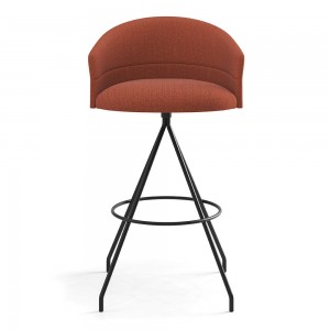 Taburete giratorio Copa Viccarbe. Elegante mobiliario de diseño tapizado.