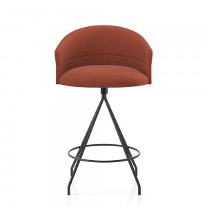 Taburete giratorio Copa Viccarbe. Elegante mobiliario de diseño tapizado.