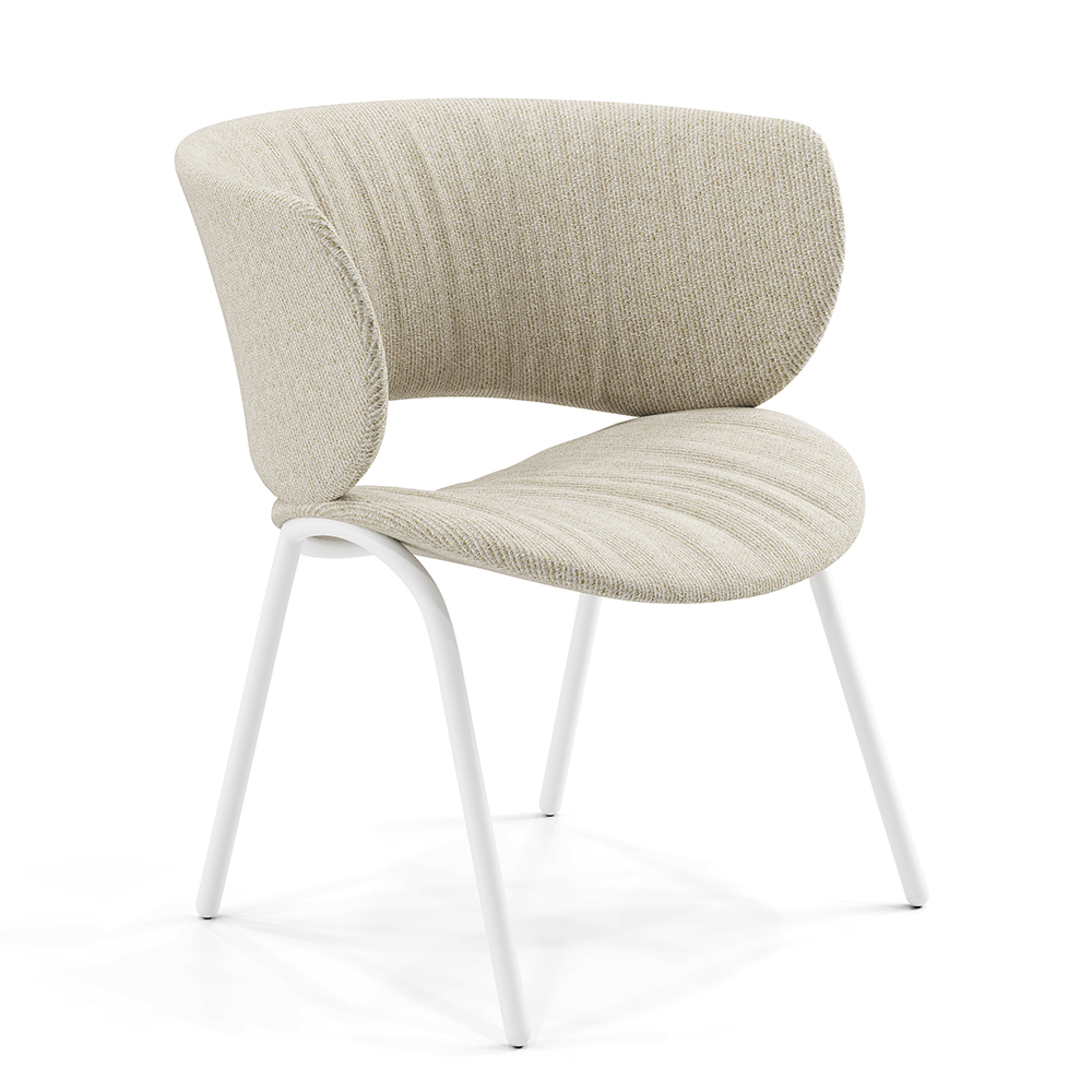 Butaca Funda con base metálica. Diseño ideal para espacios interiores.