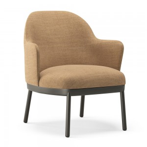 Butaca base madera de diseño Aleta para espacios públicos de Viccarbe.
