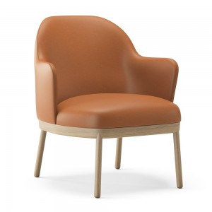 Butaca base madera de diseño Aleta para espacios públicos de Viccarbe.