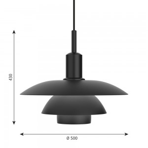 Lámpara PH 5/5 suspensión de Louis Poulsen diseño moderno