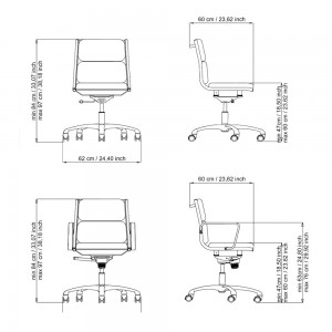 Silla confidente Light 18080 de Luxy. Sillas de diseño. Sillas de oficina.