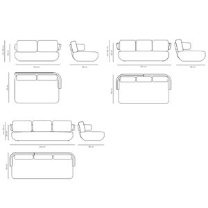 Sofá Levitt de Viccarbe. Mobilario de diseño moderno para el hogar.