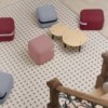 Pouf Season de Viccarbe. Diseño cuadrado moderno ideal para contract. 